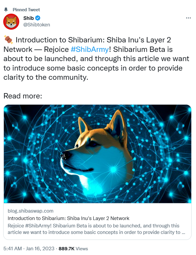 Shiba Inu Developer Launched New L2 Network Called Shibarium Beta